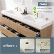 Ablitas 84 in. Rectangular White Composite Granite Stone Console Bathroom Sink