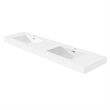 Ablitas 84 in. Rectangular White Composite Granite Stone Console Bathroom Sink