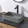 Sao Paulo Rectangular Concrete Vessel Bathroom Sink in Gray