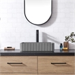 Sao Paulo Rectangular Concrete Vessel Bathroom Sink in Gray