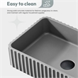 Sao Paulo Rectangular Concrete Vessel Bathroom Sink in Gray