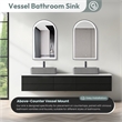 Sao Paulo Rectangular Concrete Vessel Bathroom Sink in Gray
