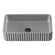 Sao Paulo Rectangular Concrete Vessel Bathroom Sink in Gray