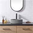 Lagos Circular Concrete Vessel Bathroom Sink in Gray