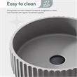 Lagos Circular Concrete Vessel Bathroom Sink in Gray