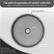 Lagos Circular Concrete Vessel Bathroom Sink in Gray
