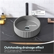 Lagos Circular Concrete Vessel Bathroom Sink in Gray