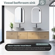 Lagos Circular Concrete Vessel Bathroom Sink in Gray