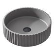 Lagos Circular Concrete Vessel Bathroom Sink in Gray