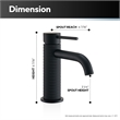 Mendavia Single Handle Basin Bathroom Faucet in Matte Black