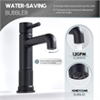 Mexico Single High Handle Hole Lever Vessel Matte Black Bathroom Faucet