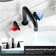 New York Widespread Matte Black Bathroom Basin Sink Faucet