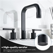 New York Widespread Matte Black Bathroom Basin Sink Faucet