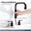 New York Widespread Matte Black Bathroom Basin Sink Faucet
