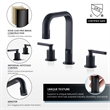 New York Widespread Matte Black Bathroom Basin Sink Faucet