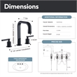 New York Widespread Matte Black Bathroom Basin Sink Faucet