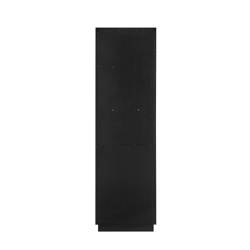 Santarem 21.7in. Solid Wood Storage Cabinet in Oak Weathered Black