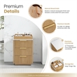 Santarem 24in. Washed Ash Grey Solid Wood Partitioned Storage Cabinet