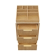Santarem 24in. Washed Ash Grey Solid Wood Partitioned Storage Cabinet