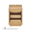 Santarem 24in. Washed Ash Grey Solid Wood Partitioned Storage Cabinet