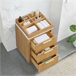 Santarem 24in. Washed Ash Grey Solid Wood Partitioned Storage Cabinet