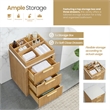 Santarem 24in. Washed Ash Grey Solid Wood Partitioned Storage Cabinet