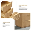 Santarem 24in. Washed Ash Grey Solid Wood Partitioned Storage Cabinet