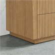 Santarem 24in. Washed Ash Grey Solid Wood Partitioned Storage Cabinet
