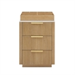 Santarem 24in. Washed Ash Grey Solid Wood Partitioned Storage Cabinet