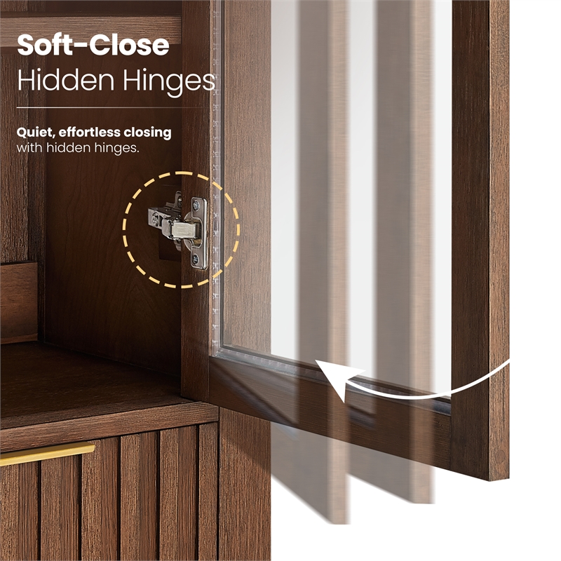 Shenzhen 21.7in. Solid Wood Storage Cabinet in Aged Dark Brown Oak