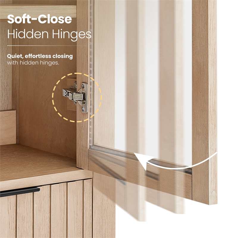 Shenzhen 21.7in. Solid Wood Storage Cabinet in Aged Natural Oak