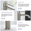 Mendavia Single Handle Basin Bathroom Faucet in Brushed Nickel