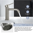 Mendavia Single Handle Basin Bathroom Faucet in Brushed Nickel