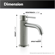 Mendavia Single Handle Basin Bathroom Faucet in Brushed Nickel