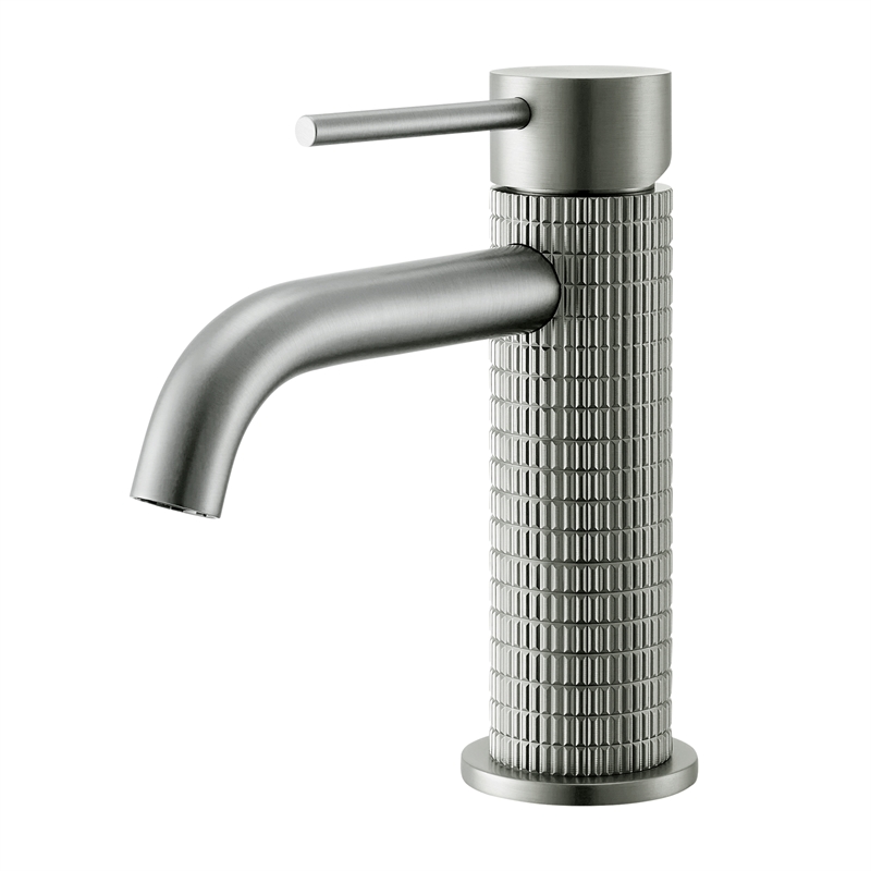 Mendavia Single Handle Basin Bathroom Faucet in Brushed Nickel