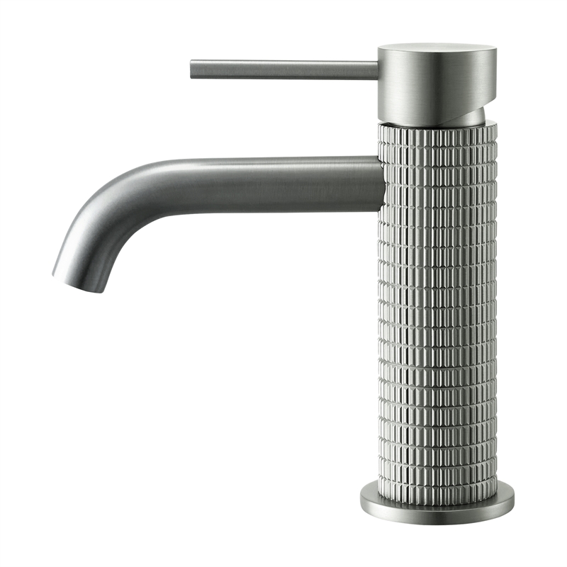 Mendavia Single Handle Basin Bathroom Faucet in Brushed Nickel