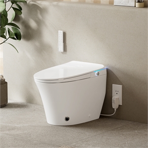 Zarautz Elongated Smart Bidet Toilet with Clean Foam Shield Splash Proof