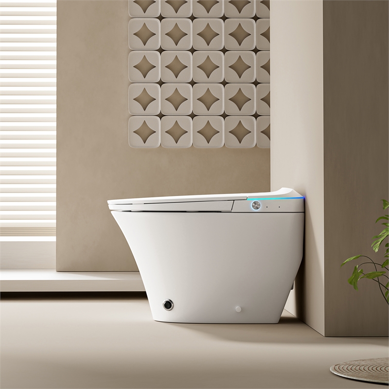 Zarautz Elongated Smart Bidet Toilet with Clean Foam Shield Splash Proof