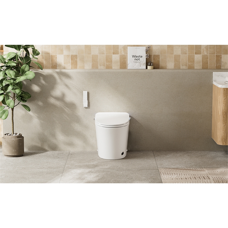 Zarautz Elongated Smart Bidet Toilet with Clean Foam Shield Splash Proof