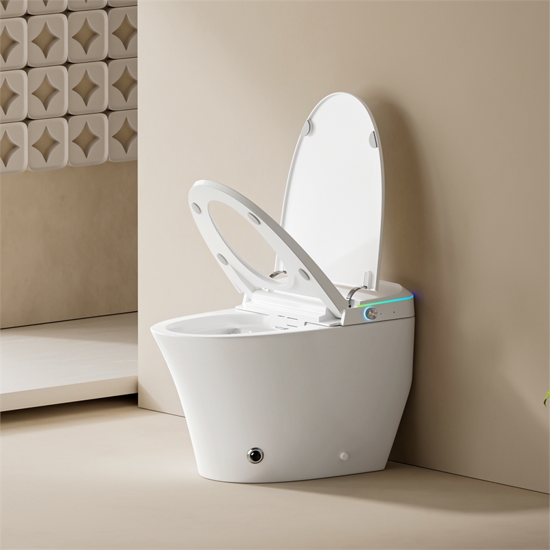 Zarautz Elongated Smart Bidet Toilet with Clean Foam Shield Splash Proof
