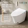 Zarautz Elongated Smart Bidet Toilet with Clean Foam Shield Splash Proof
