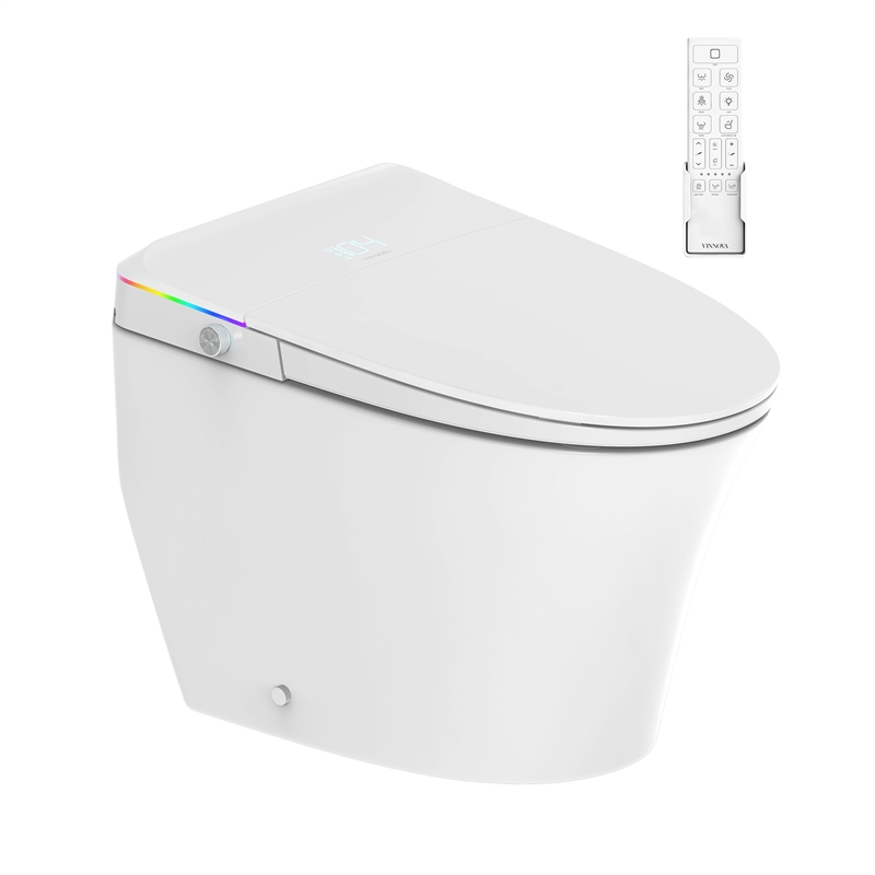 Zarautz Elongated Smart Bidet Toilet with Clean Foam Shield Splash Proof