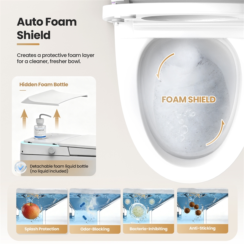 Zarautz Smart Bidet Toilet with Auto Open & Close/Men's flush recognition