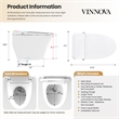 Zarautz Smart Bidet Toilet with Auto Open & Close/Men's flush recognition