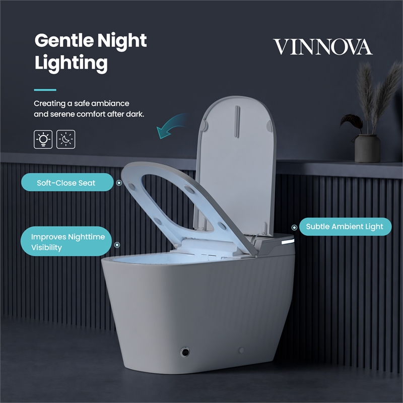 Yecla Smart Bidet Toilet with Heated Seat/ Dryer & Foot/Remote Flush