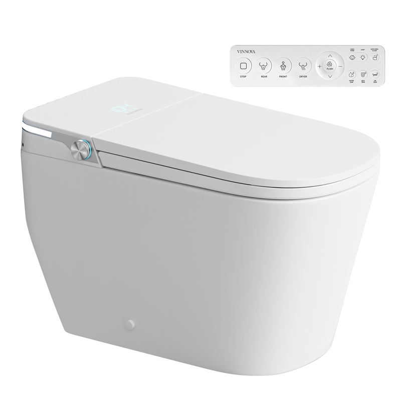 Yecla Smart Bidet Toilet with Auto Open&Close/Foot/Men's flush recognition