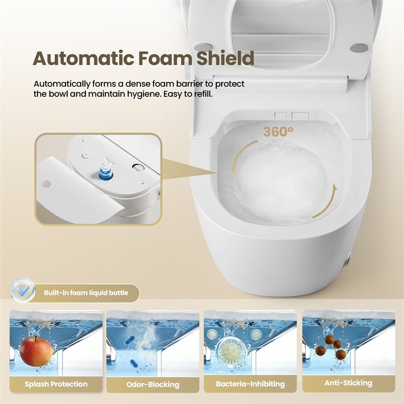 Vittuone Elongated Smart Bidet Toilet with Uv Sterilization/Aroma Diffuser