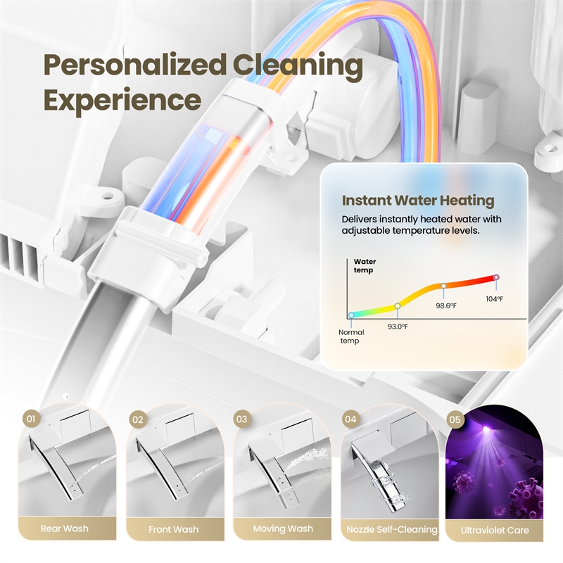 Vittuone Elongated Smart Bidet Toilet with Uv Sterilization/Aroma Diffuser