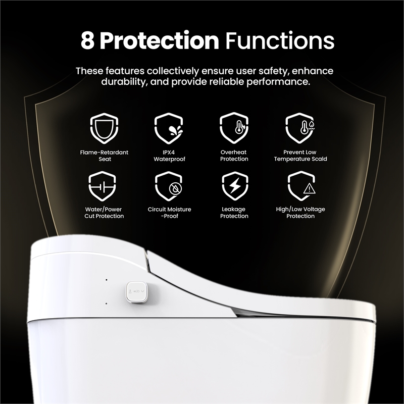 Vittuone Elongated Smart Bidet Toilet with Uv Sterilization/Aroma Diffuser