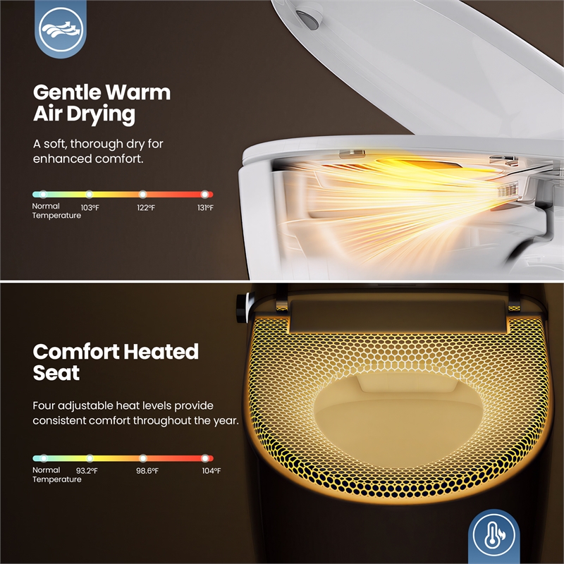 Madrid Smart Bidet Toilet with Auto Open & Close Lid/ Foot Sensor Operation
